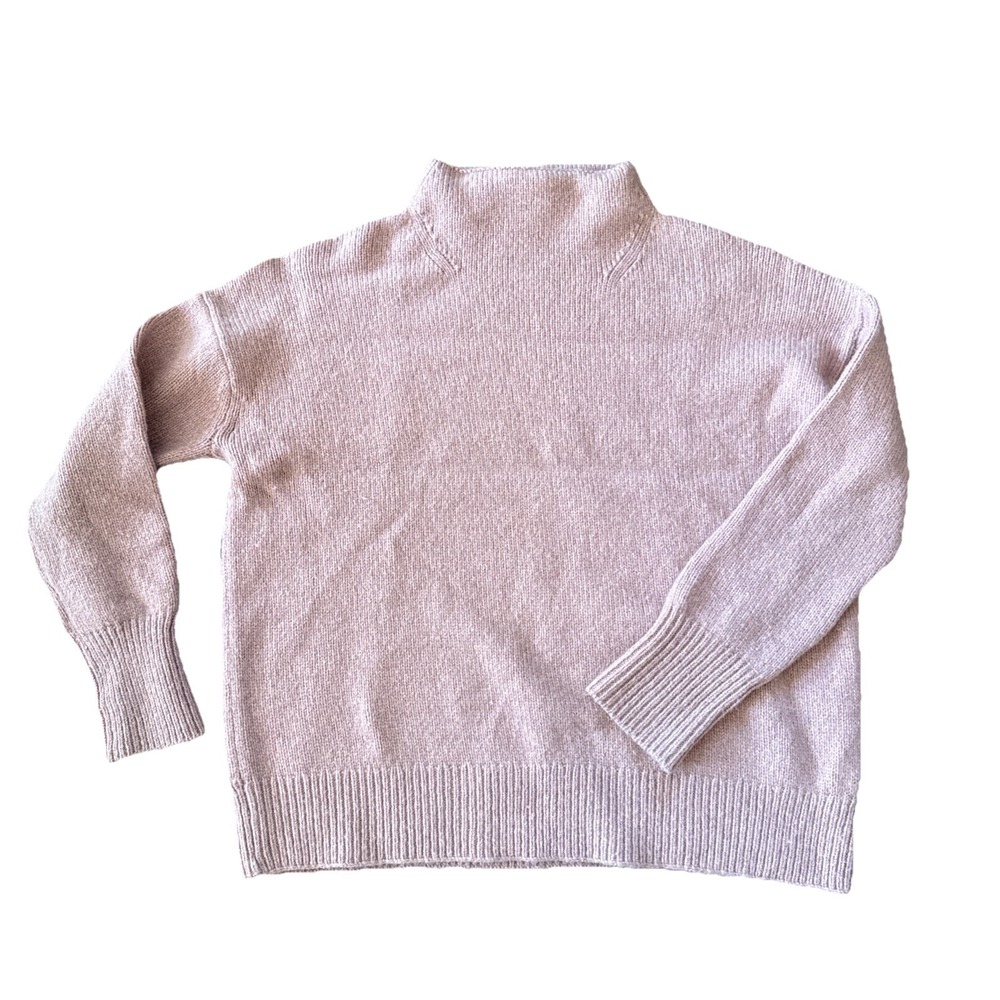 Vince Cashmere Merino Wool Sweater Women Medium Pink Mock Neck Pullover